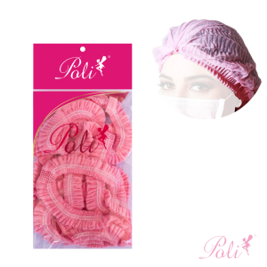 Touca Descartável Rosa TNT 25 un Poli