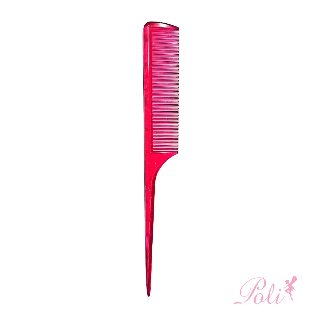 Pente Plástico com Glitter Cabo com Ponta 112 1 un Poli