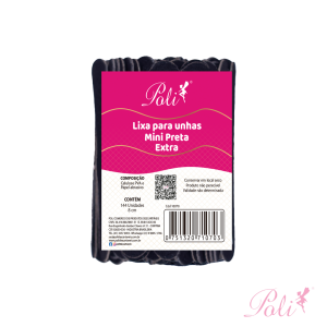 Lixa para Unha Mini Preta 8cm 144 un Poli