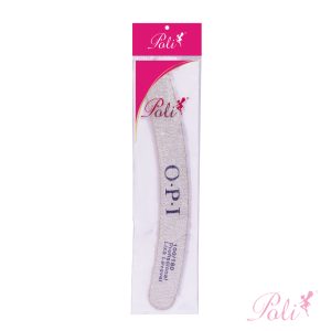 Lixa para Unha Acrigel Fibra Meia Lua Branca 100/180 1 un Poli