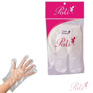 Luva Descartável Plástica 100 un Poli
