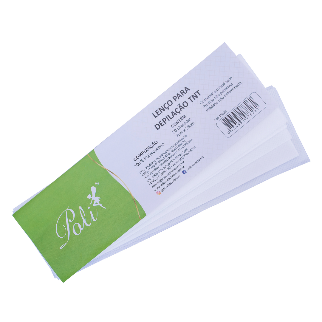Lenço para Depilação TNT 20 un Poli